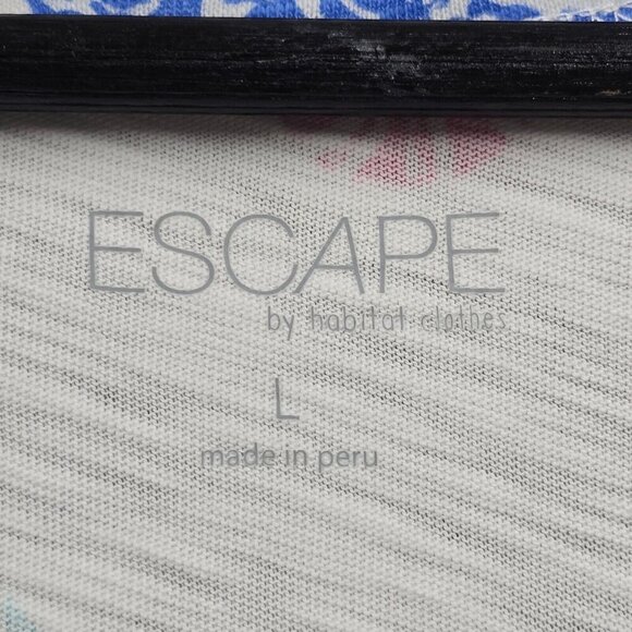 Escape by Habitat Shell Print Dress L Cotton Pockets Travel Beach Coastal Fit - Picture 5 of 12